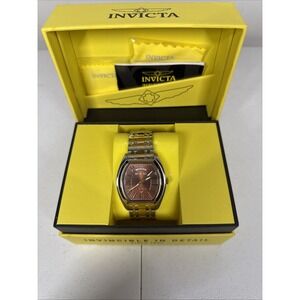 NEW  INVICTA WATCH Slim‎ 43258 VJ45 41mm Quartz 3 Silver/Gold
